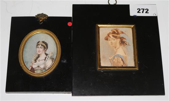 Two portrait miniatures